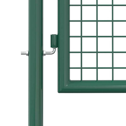 Solid Fence gate steel 100 x 75cm green, Garden Fencing, Outdoor Gate, Modern Fencing, Minimalist Gate, Longlasting Gate, Rustresistant Gate, Metal Fence, Gate Post