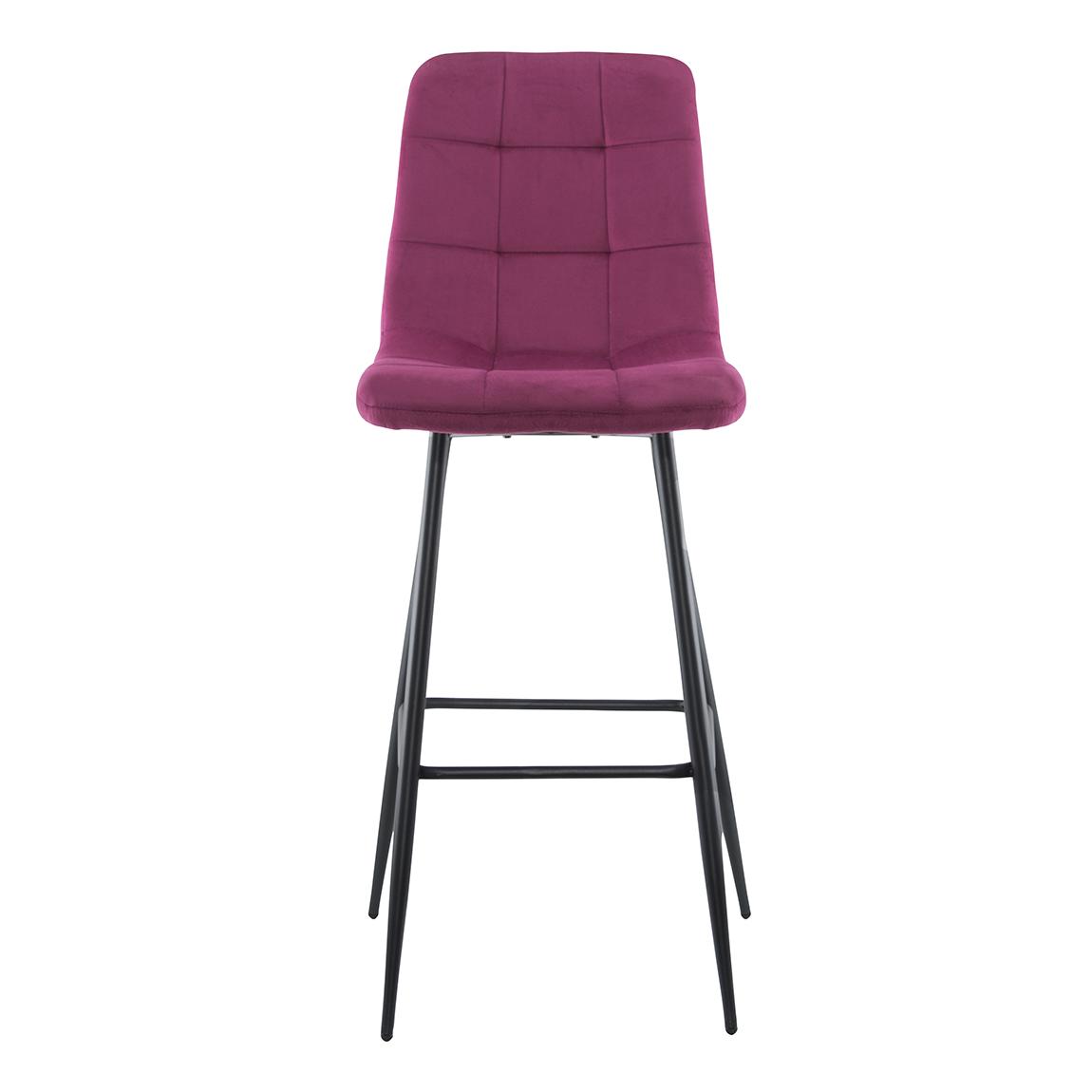 Velvet Fauteuils – Fluwelen Stoelen – Relaxfauteuils – Zithoeken – Loungestoelen – Set Van 2 – Zwarte Houten Structuur – Comfortabele Rugleuning Met Voetensteun – Bordeaux