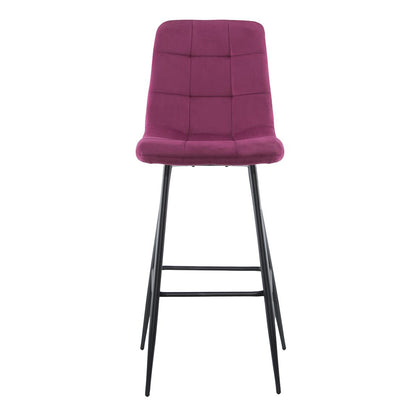 Velvet Fauteuils – Fluwelen Stoelen – Relaxfauteuils – Zithoeken – Loungestoelen – Set Van 2 – Zwarte Houten Structuur – Comfortabele Rugleuning Met Voetensteun – Bordeaux