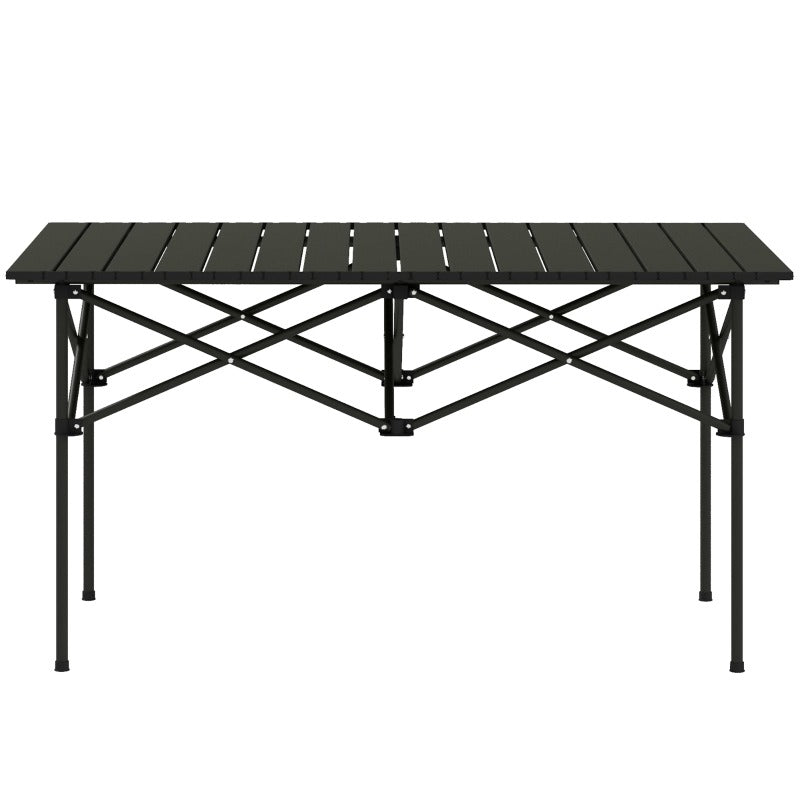 Vouwtafel – Opvouwbare Tafel – Kamp-Tafel – Picknicktafel – Balkontafel – Lichtgewicht Aluminium – Verstelbare Hoogte – Stevige X-Frame Constructie
