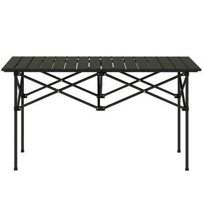 Vouwtafel – Opvouwbare Tafel – Kamp-Tafel – Picknicktafel – Balkontafel – Lichtgewicht Aluminium – Verstelbare Hoogte – Stevige X-Frame Constructie