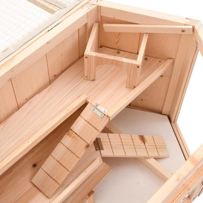 Large Hamster Cage with Open-Top Design - Spacious Habitat, Sturdy Construction, Easy-Clean Base - Compatible with Hamsters, Gerbils, Mice, Guinea Pigs - Ideal for Small Pets - 80x40x43cm (31, 5x15, 7x16, 9in) - Durable Woode