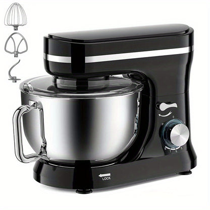 Elektrische Standmixer – Keukenmixer – Deegmixer – Mengmachine – Bakmixer – Zwart – 4,2 Liter Mengkom – 6 Snelheidsstanden Met Kantelbaar Kopstuk En Vergrendeling