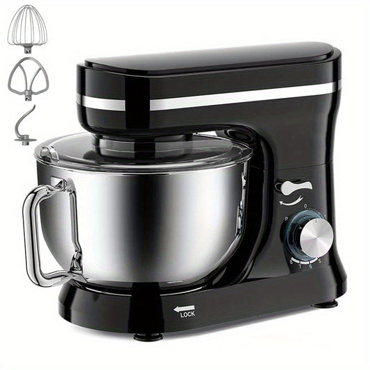 Elektrische Standmixer – Keukenmixer – Deegmixer – Mengmachine – Bakmixer – Zwart – 4,2 Liter Mengkom – 6 Snelheidsstanden Met Kantelbaar Kopstuk En Vergrendeling