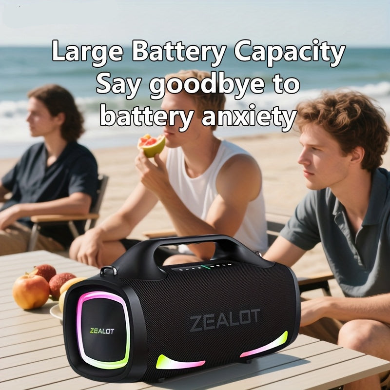 Draadloze Speaker – Bluetooth Speaker – Portable Speaker – Muziekbox – Luidspreker – Zwart – Lange Batterijduur 24000mAh – Waterbestendig IPX5 met RGB Display