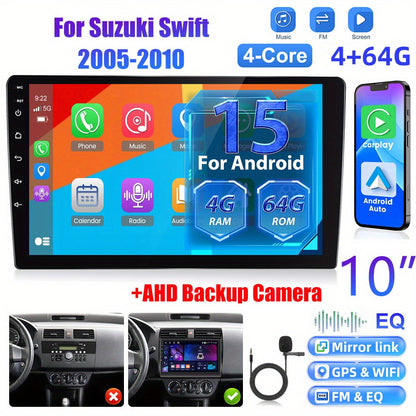 Android Autoradio – Car Audio – Multimedia Speler – Navigatiesysteem – Touchscreen Radio – 10 Inch 1080P HD – Draadloze Carplay & Android Auto