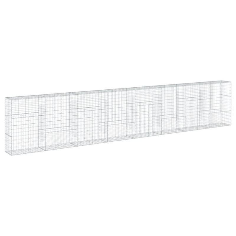 Gabion – Stoneschaal – Steenkorf – Tuinmuur – Erfafscheiding – Gegalvaniseerd IJzer – 800 x 50 x 150 cm – Weerbestendig & Stevig