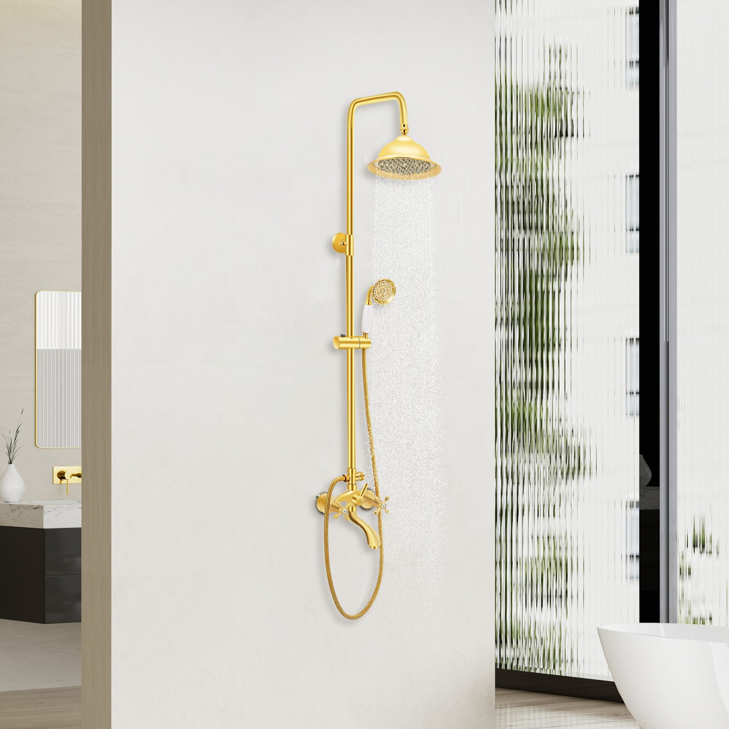 Durable Design with Adjustable Height, Easy to Install, And Features a Long Hose for Spraying