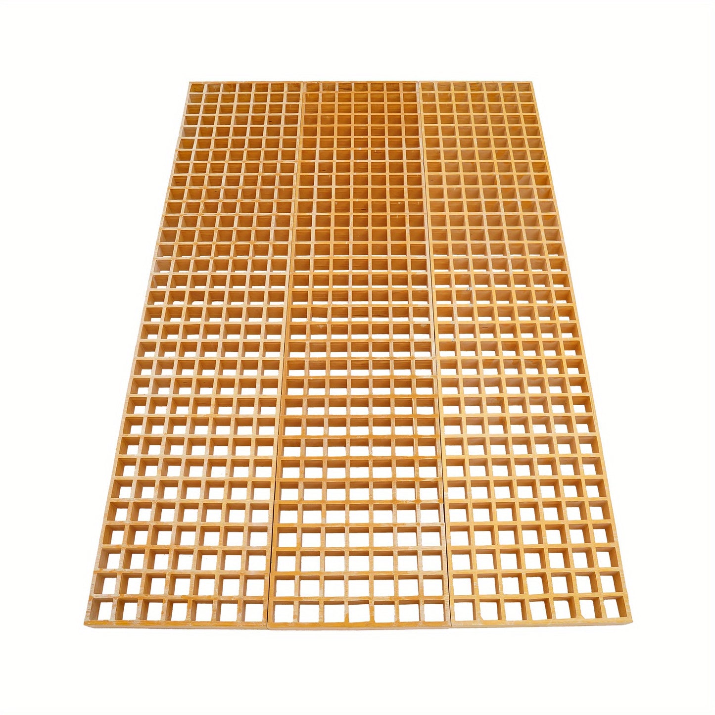 FRP Roosterplaten – Roosterplaten Set – Antislip Roosters – Glasvezelroosters – Rooster Covers – Brandwerend En Corrosiebestendig – 3 Stuks 122x27x3,8 cm 500 kg Draagkracht