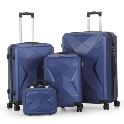 Kofferset – Harde Koffer – Spinner Koffer – Reiskoffer – Trolley Koffer – ABS Materiaal – TSA Slot – Blauw