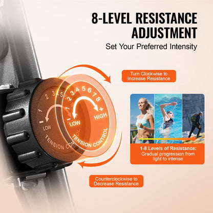 3-in-1 Hometrainer – Opvouwbare Fiets – Fitnessfiets – Binnenfiets – Spinningfiets – Oranje Zwart – Instelbare Magnetische Weerstand – Stabiel Stalen Frame