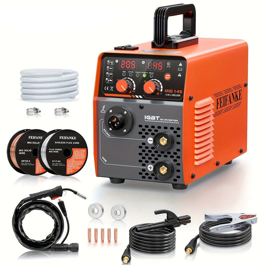 Lasapparaat – Mig-lasapparaat – Mag-lasapparaat – Tig-lasser – MMA-lasapparaat – 4-in-1 Multifunctioneel – 145 Ampère Krachtig – Synergetische Besturing Met LED-Display