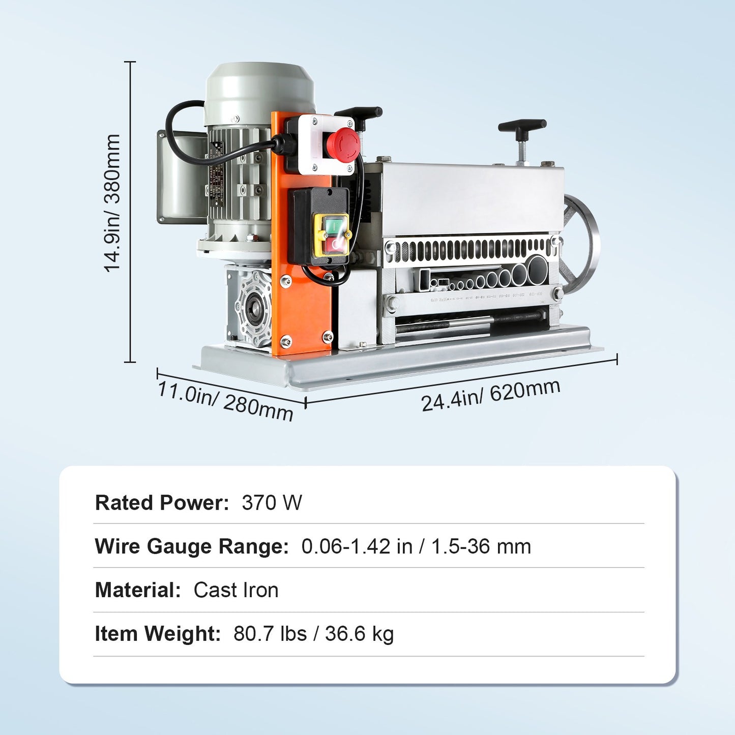 Kabelstripper – Draadstripper – Striptang – Kabelpeller – Elektrische Kabelstripper – 370W Motor – Aluminiumlegering Behuizing