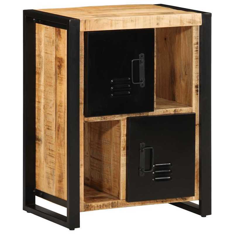 Sideboard – Dressoir – Kast – Opbergmeubel – Buffetkast – Massief Ruw Mangohout – Compact 55x35x70 cm – Duurzaam Hardhout