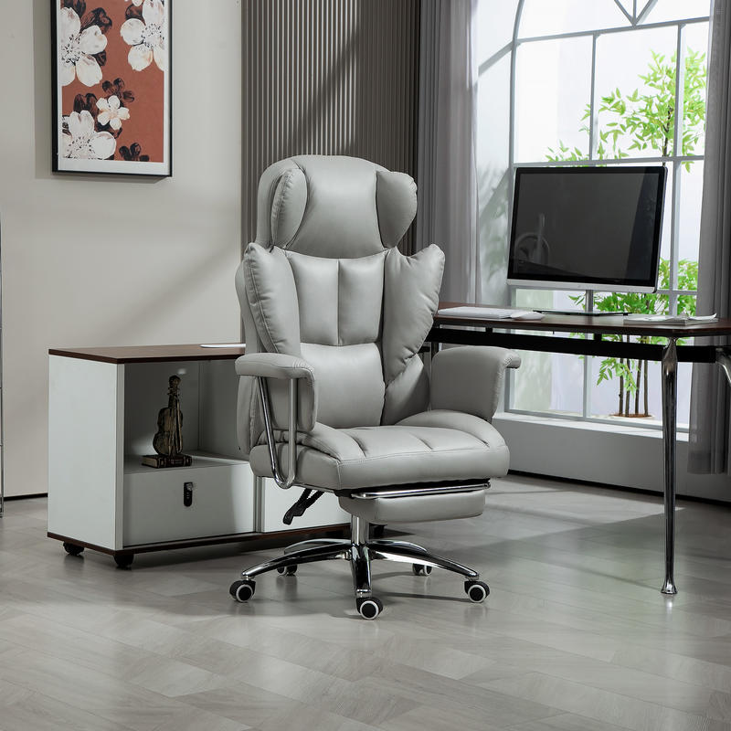 Ergonomische Bureaustoel – Kantoorstoel – Gamingstoel – Desk Chair – Werkstoel – Verstelbare Rugleuning & Hoogte – 360° Draaibaar Met Voetensteun