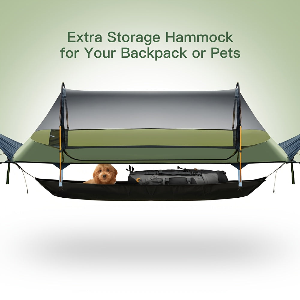 Hangmat – Hangmat Tent – Kampeerhangmat – Backpacking Hangmat – Lichtgewicht – Plat Liggen – Muskietennet – Met Opbergruimte – 200 kg Draagkracht – Duurzaam Nylon
