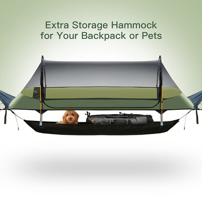 Hangmat – Hangmat Tent – Kampeerhangmat – Backpacking Hangmat – Lichtgewicht – Plat Liggen – Muskietennet – Met Opbergruimte – 200 kg Draagkracht – Duurzaam Nylon