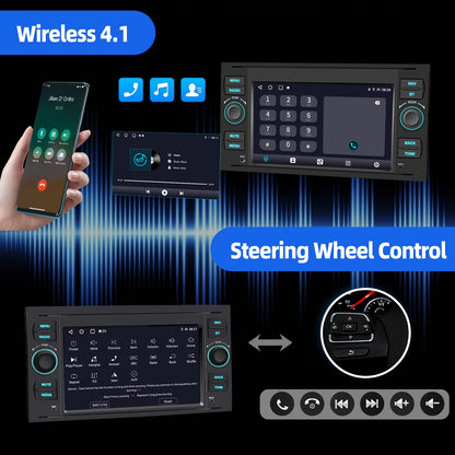 Achteruitrijcamera – Parkeercamera – Draadloze Achteruitrijcamera – Achteruitrijsensor – 7 Inch Touchscreen – 12 LED Verlichting – Extra Microfoon – Geschikt Voor Ford