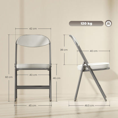 Klapstoel – Opvouwbare Stoel – Campingstoel – Inklapbare Stoel – Tuinstoel – Set van 4 – Met Metalen Frame – Comfortabele Koordstof Bekleding