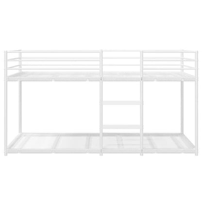 Stapelbed Zonder Matras – Hoogslaper – Kinderbed – Bunkbed – Halfhoogslaper – Stalen Frame – Wit – Afmeting 75x190 cm