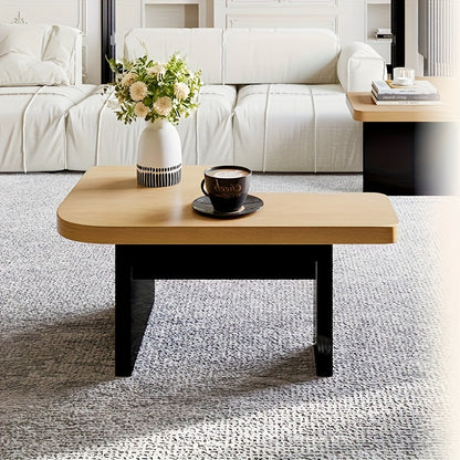 Salontafel – Koffietafel – Bijzettafel – Woonkamertafel – Lounge Tafel – Naturel Bamboe – Hoogteverstelbare Poten – Soft-Close Lade