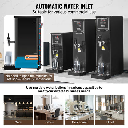 Waterkoker – Warmwaterdispenser – Heetwater Boiler – Elektrische Waterkoker – Drankenverwarmer – 10 Liter Inhoud – 2500W Vermogen
