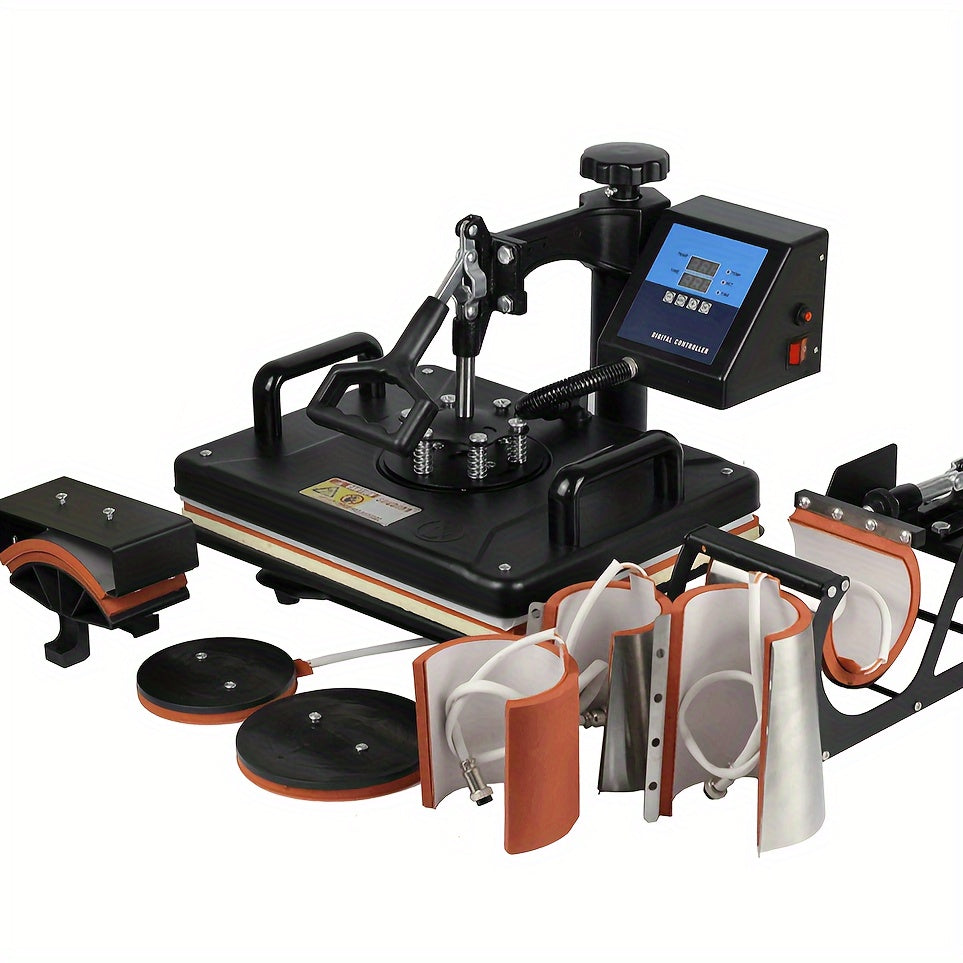 Heat Press Machine – Transferpers – Textieldrukmachine – Mokkenpers – Pettenpers – 1250W Verwarming – 29x38 Cm Persvlak