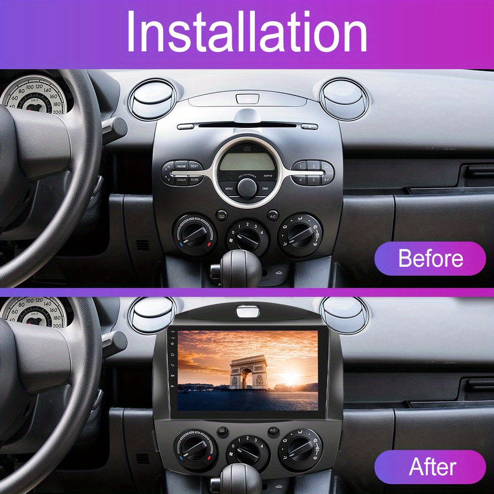 9-Inch Android Autoradio – Multimedia Systeem – Car Stereo – Double DIN Radio – Navigatie Systeem – Met Draadloze CarPlay & Backup Camera – Android 15 Systeem