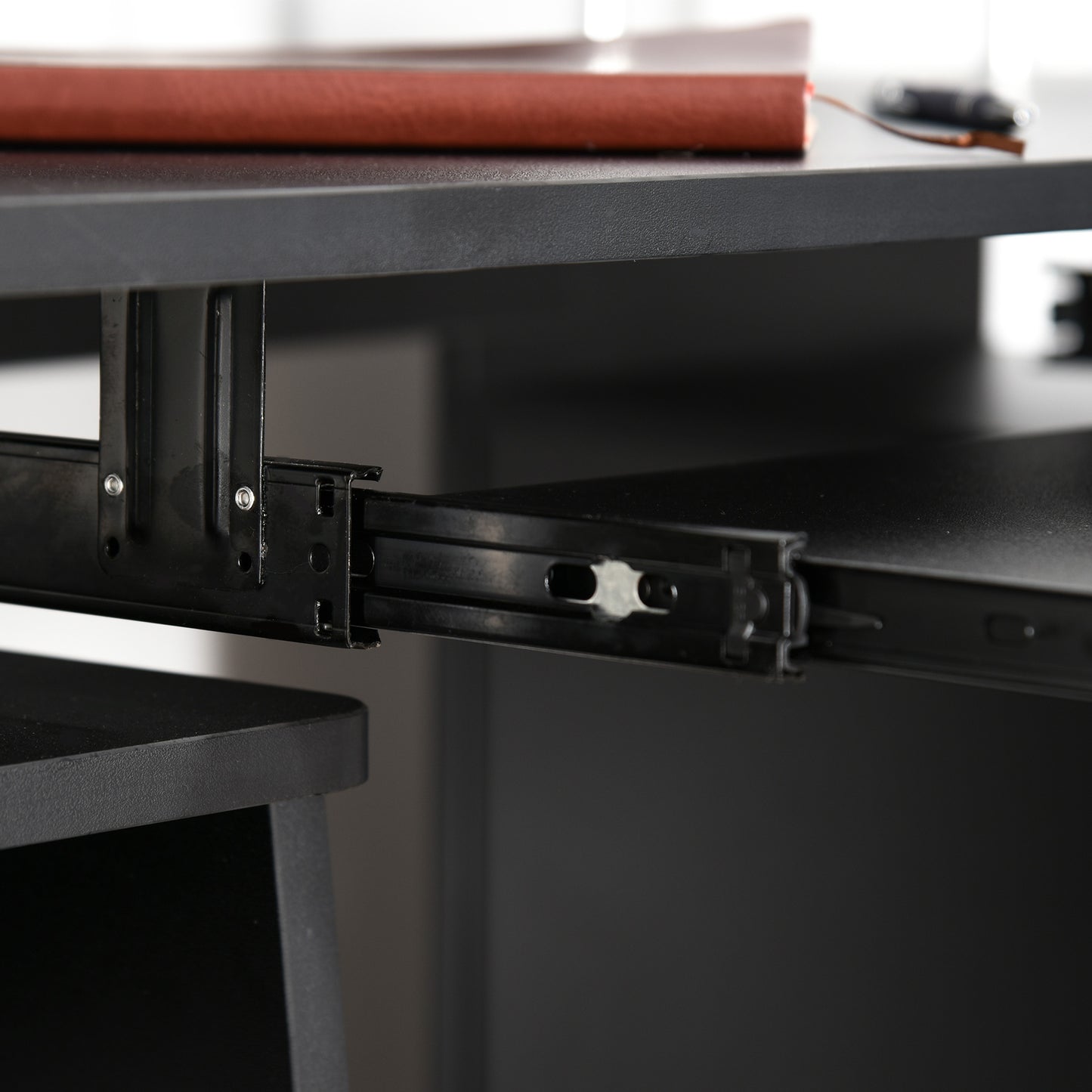 Computerbureau – Bureau – Werkplek – Schrijftafel – Bureau met Opbergruimte – Zwart – 120x55x85 cm – Veelzijdige Opbergruimte – Geïntegreerd Kabelbeheer