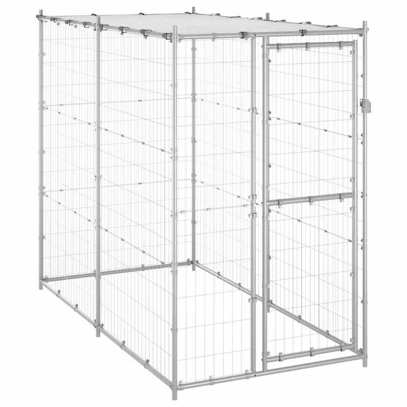 110x220x180cm Outdoor Kennel Roofed Yard Pet Shelter Farm Dog Residence Shed Open-Air Pet Breeding House Villa Outdoor Dog Living Hut Outdoor Pet Shelter, Pet Hutch, Spacious Kennel, Weatherresistant Shelter, Longlasting Pet
