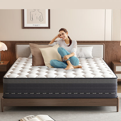Matras – Pocketveringmatras – 7-Zones Matras – Hybrid Matras – Tweepersoonsmatras – Medium Stevig – 140x200 cm – Ademend & Ergonomisch