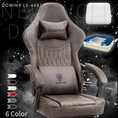 Ergonomische Gamingstoel – Bureaustoel – Game Chair – Computerstoel – Racerstoel – Verstelbare Voetsteun – Hoog Zitcomfort – Bruin