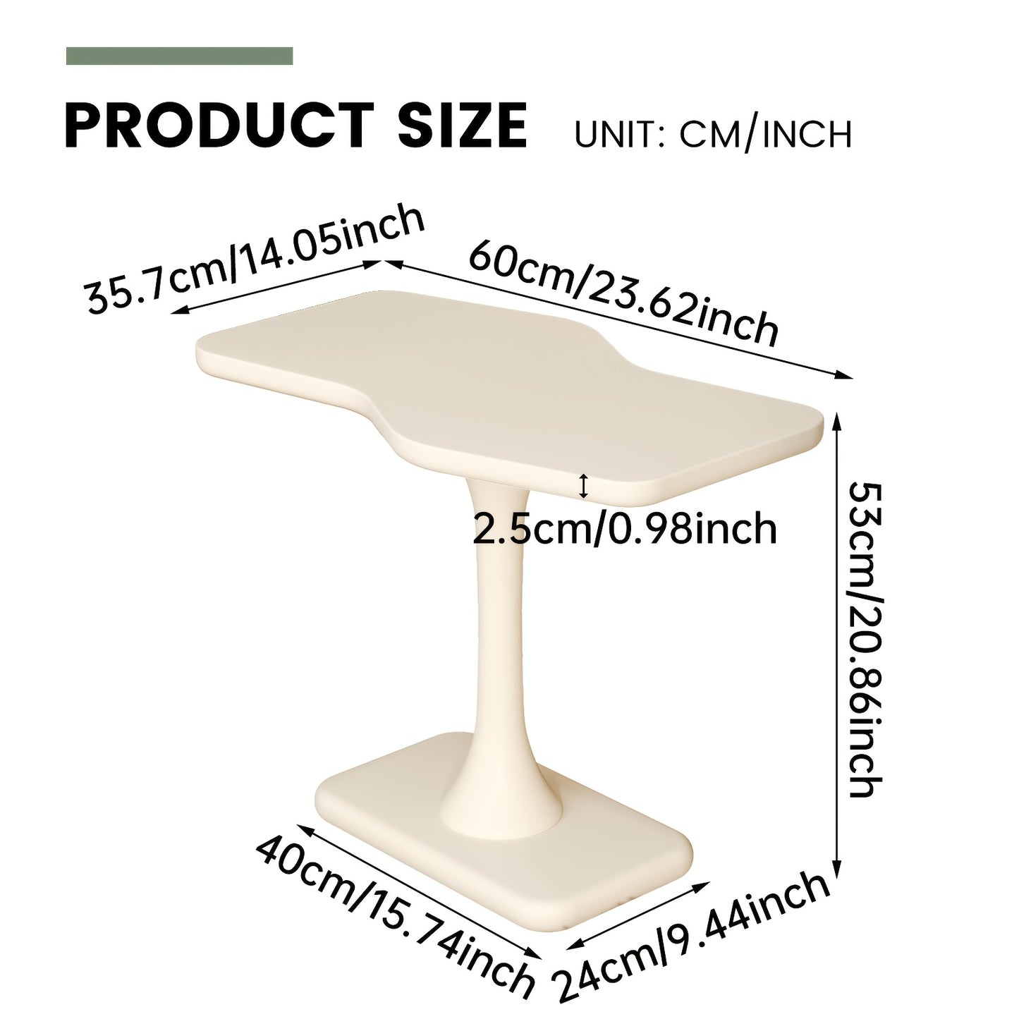 Salontafel – Bijzettafel – Koffietafel – Nachttafel – Sidetable – Melkwit – Compact Formaat – Duurzaam Hout
