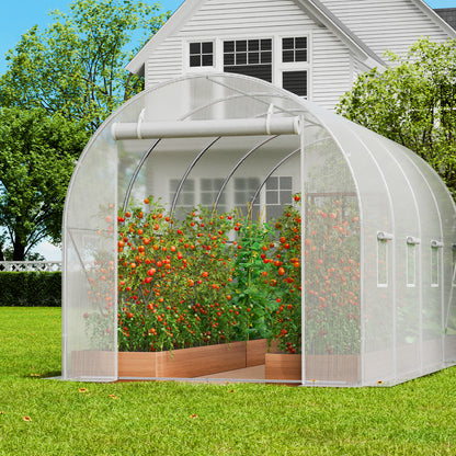 Walk-in Kweekkas – Serre – Tuinkas – Groentekas – Plantenkas – Ruim 4,5x2,1x2,1m – Gegalvaniseerd Stalen Frame – Waterdichte UV-bestendige PE Hoes