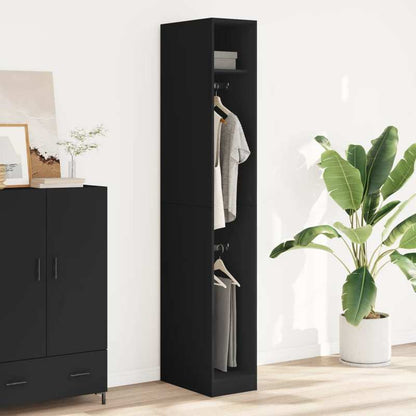 Wardrobe 30X50X200 Cm Treated Wood Black