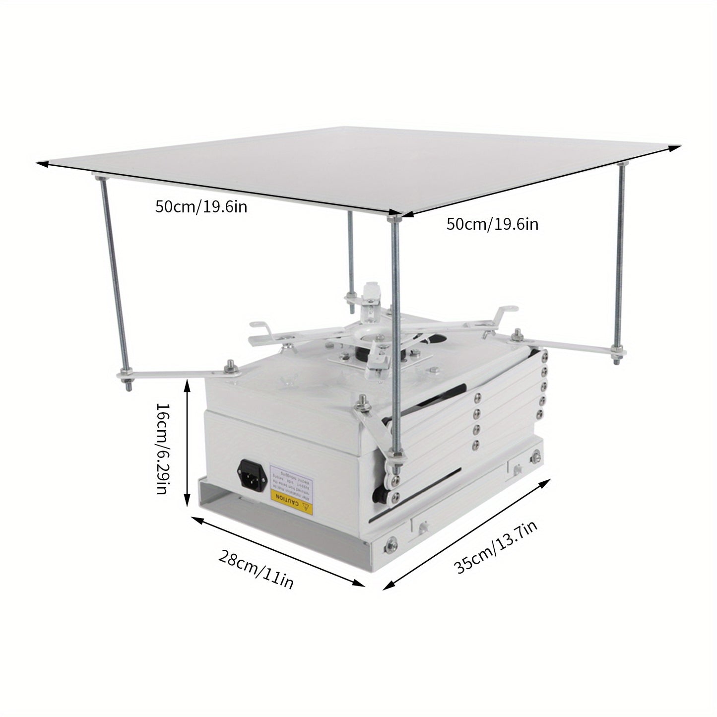 Projectiebeugel – Projectorhouder – Plafondbeugel – Bevestiging Voor Projector – Witte Projectorbeugel – Stevige Houten Constructie – Elektriciteit Niet Nodig