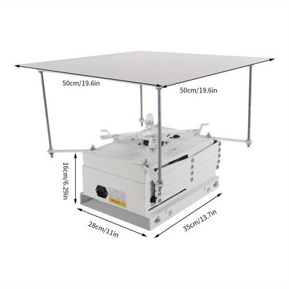 Projectiebeugel – Projectorhouder – Plafondbeugel – Bevestiging Voor Projector – Witte Projectorbeugel – Stevige Houten Constructie – Elektriciteit Niet Nodig