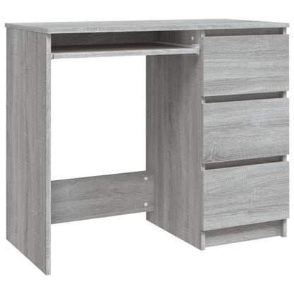Bureau – Computertafel – Schrijftafel – Werkbureau – Laptoptafel – Grijs Sonoma Eiken – Compact 90x45x76 cm – Duurzaam Hardhout