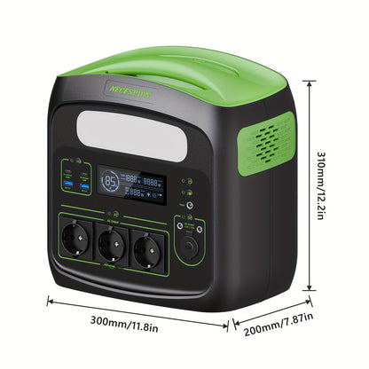 Powerstation – Noodstroomvoorziening – Generator – Camping Accu – Mobiele Energiecentrale – 576Wh LiFePO4 Batterij – 700W Piekvermogen – Zuivere Sinusgolf AC Uitgangen – USB-C PD 100W Snelladen
