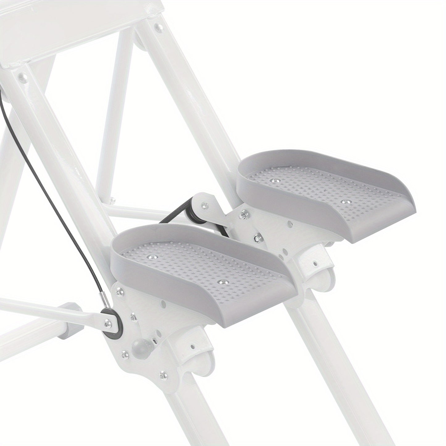 Foldable Manual Stair Stepper Machine - White Vertical Exercise Climber with Adjustable Resistance, Control & Space-Saving Design for Home Gym, Non- Stair Climber for Cardio, Strength Training, Compact Workout Equipment