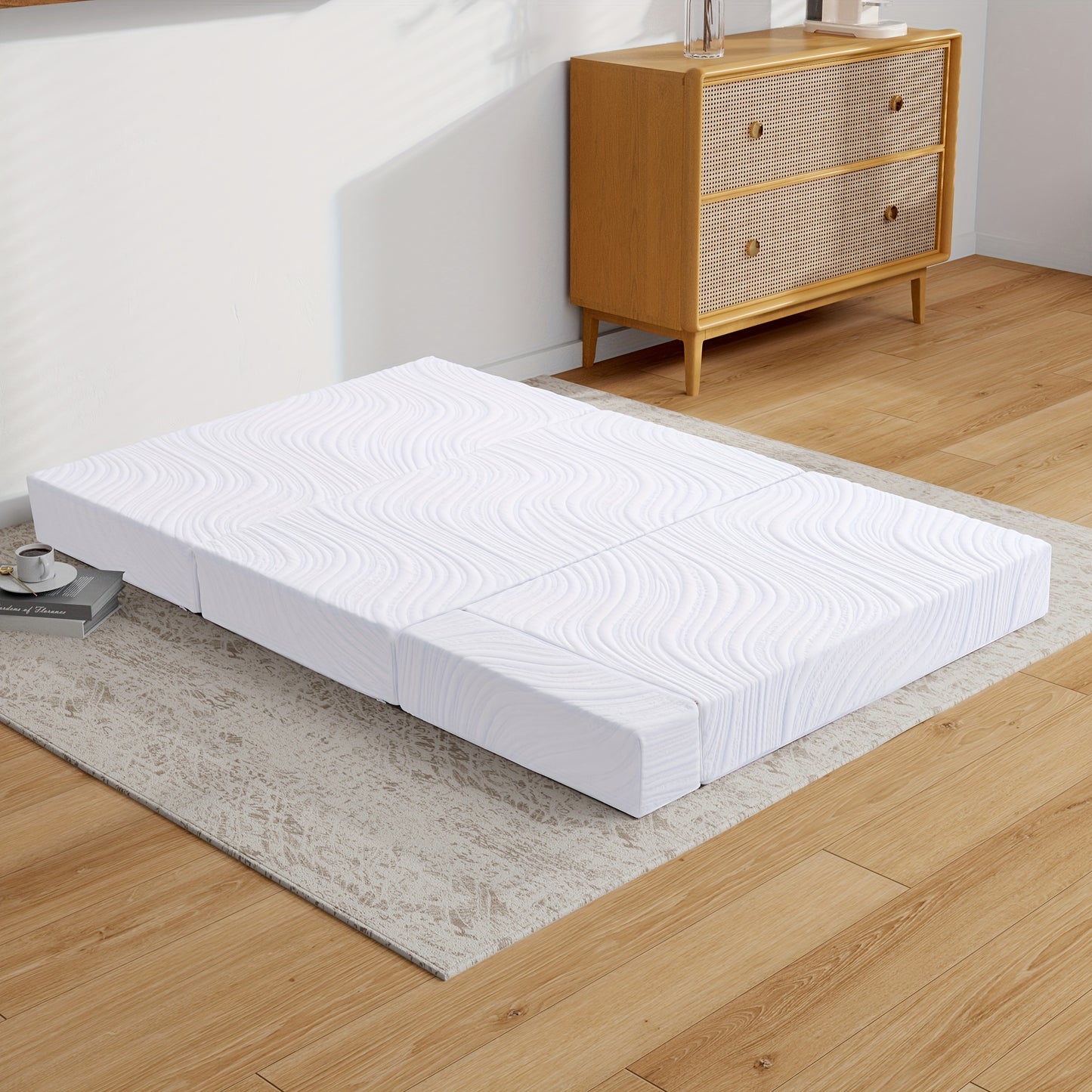 15cm Folding Memory Foam Mattress Topper & Travel Mattress | Polyester Cover, Hybrid Construction, Pocketed Coil, Euro Top, Medium Feel, Non-woven Weaving, Twirest Brand, 90x200cm, 120x200cm, 140x200cm, 160