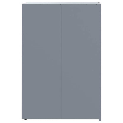 Afvalbak – Vuilnisbak – Containers – Afvalcontainer – Buitenbak – Staal Met Wielen – Ventilatie En Sluitingen – Grijs 138x79x117 cm