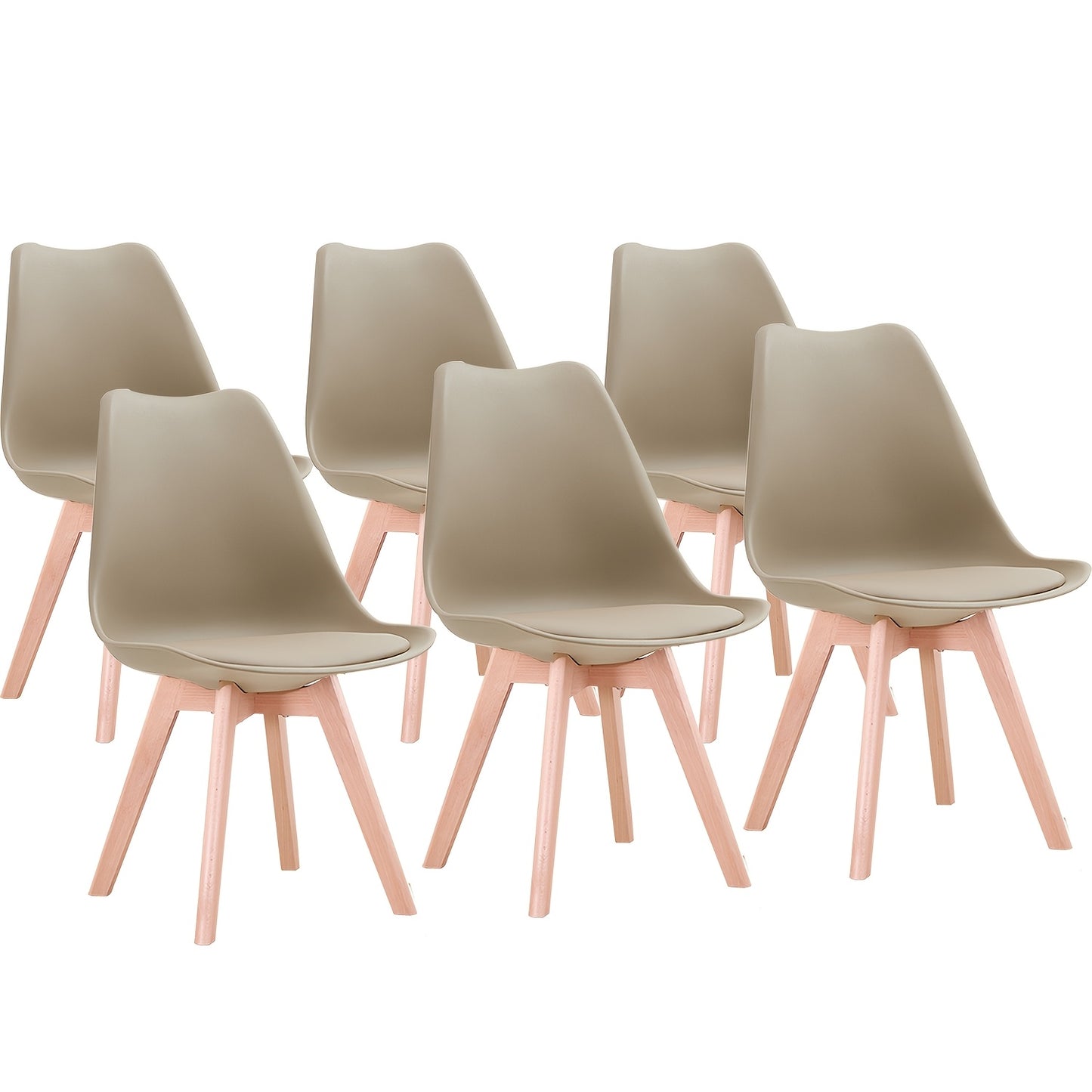 Eetkamerstoelen – Stoelen – Keukenstoelen – Bureaustoelen – Retro Stoelen – Licht Beige – Ergonomisch Ontwerp – Massief Beukenhout