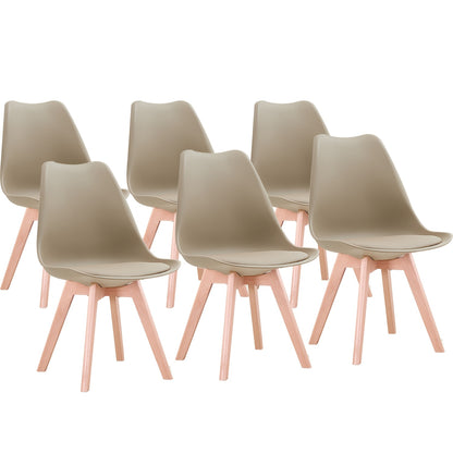 Eetkamerstoelen – Stoelen – Keukenstoelen – Bureaustoelen – Retro Stoelen – Licht Beige – Ergonomisch Ontwerp – Massief Beukenhout