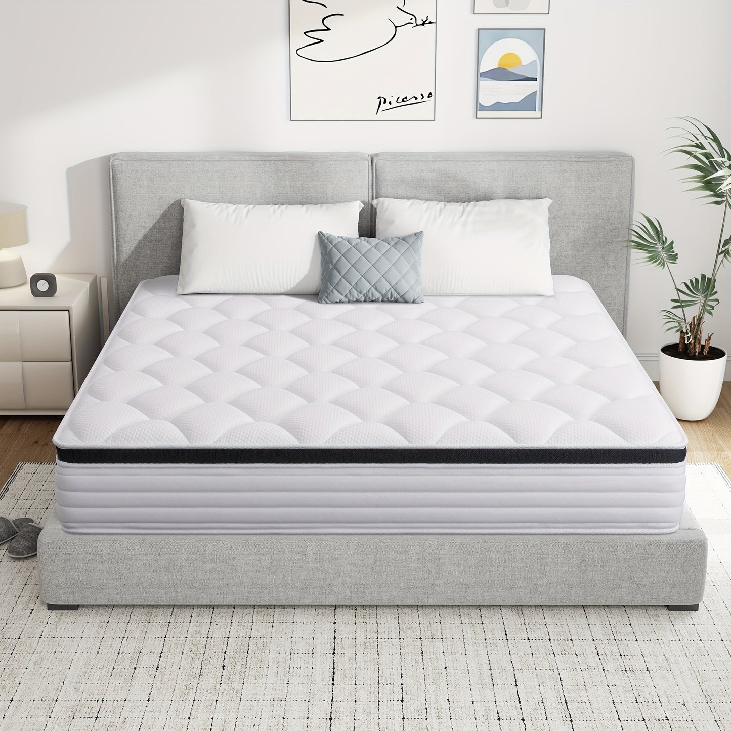 20cm/22cm Memory Foam Hybrid Mattress, 7-Zone Support & Pocket Springs For Cool-Sleep Comfort, Mattress 90x200cc, 120x200cm, 140x200cm, 160x200cm, Mattress In A Box