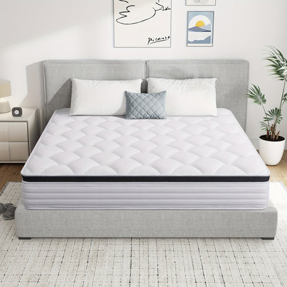20cm/22cm Memory Foam Hybrid Mattress, 7-Zone Support & Pocket Springs For Cool-Sleep Comfort, Mattress 90x200cc, 120x200cm, 140x200cm, 160x200cm, Mattress In A Box