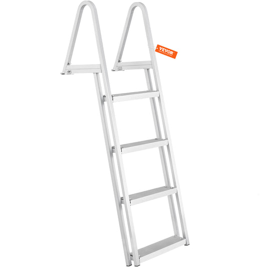 VEVOR Aluminum Dock Ladder Boat Dock Ladder Removable 4 Steps with 350lbs Load
