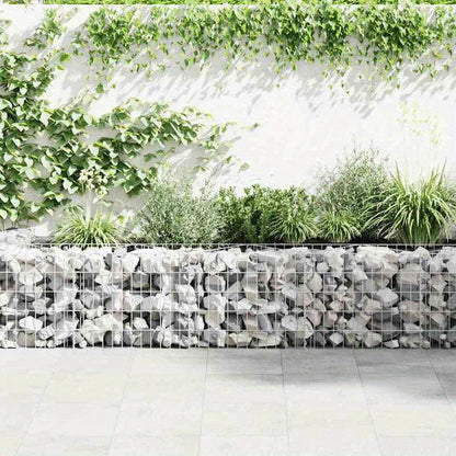 Gabion muur – Steenkorf – Tuinwand – Metaalwand – Stalen Omheining – Gegalvaniseerd Staal – Afmeting 630x30x50 cm – Duurzaam en Weerbestendig