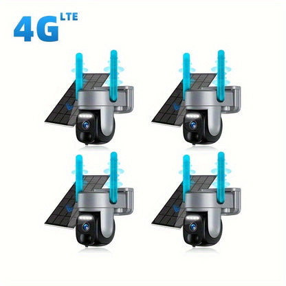 Draadloze Beveiligingscamera – Wifi-Vrije Camera – Buitencamera – Bewegingssensor – 360° Zicht – 8000 mAh Batterij – 1296p HD Nachtvisie