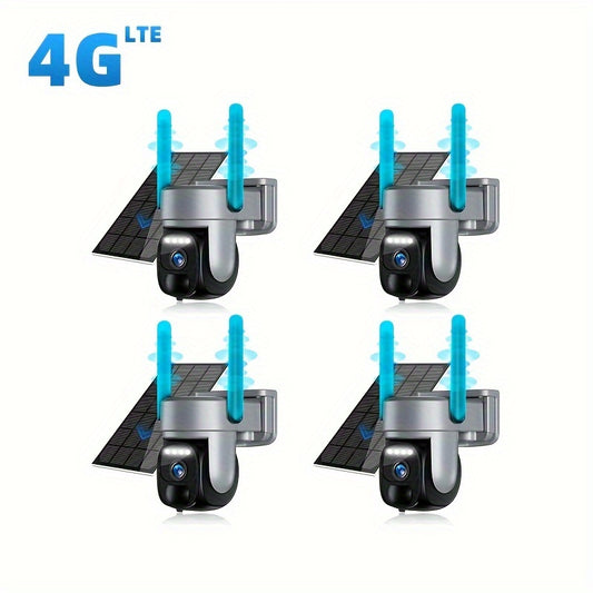 Draadloze Beveiligingscamera – Wifi-Vrije Camera – Buitencamera – Bewegingssensor – 360° Zicht – 8000 mAh Batterij – 1296p HD Nachtvisie